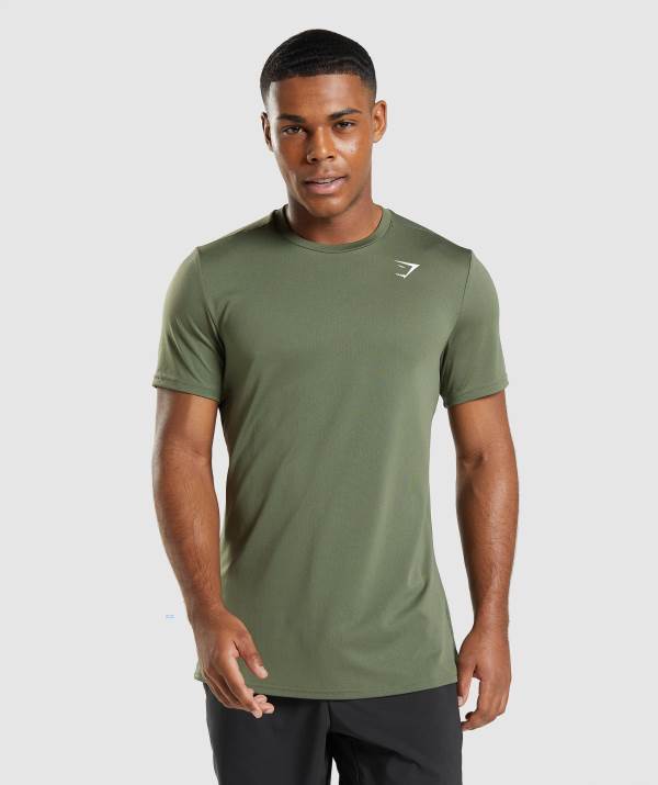 Panske Tricka Gymshark Arrival Olivovo Zelená | AC6041782